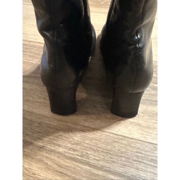 Cole Haan Women's Black Leather Mid-Calf Block Heeled Boots Size 7.5 - Picture 6 of 9